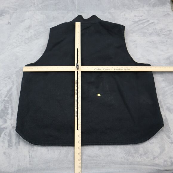 Skechers Vest Mens XL Black Plain Sleeveless Front Pockets Full Zip Jacket - Picture 3 of 16